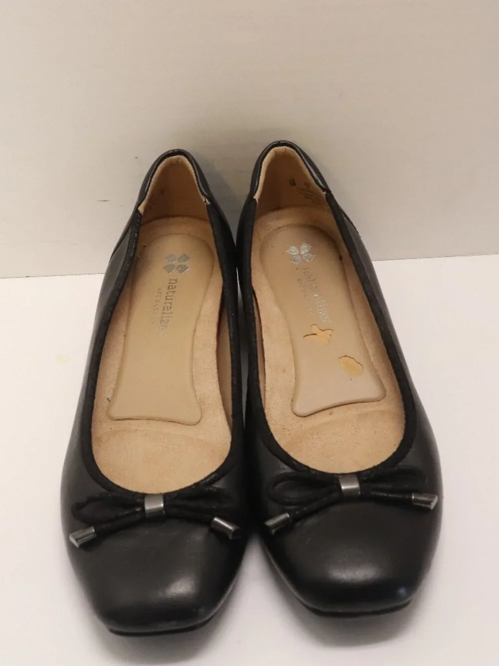 Naturalizer Women's Flats Black Leather/Fabrick Upper Dove Size 8M